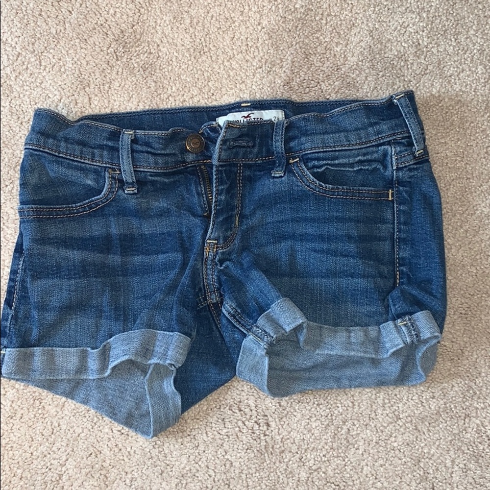 Hollister low-rise blue jean shorts
